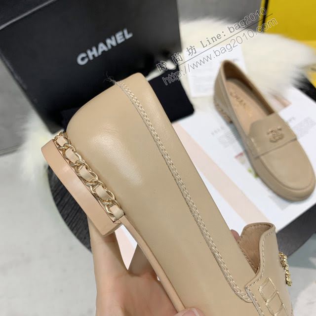 Chanel女鞋 香奈兒羊皮鞋 2020早春新款單鞋  naq1013